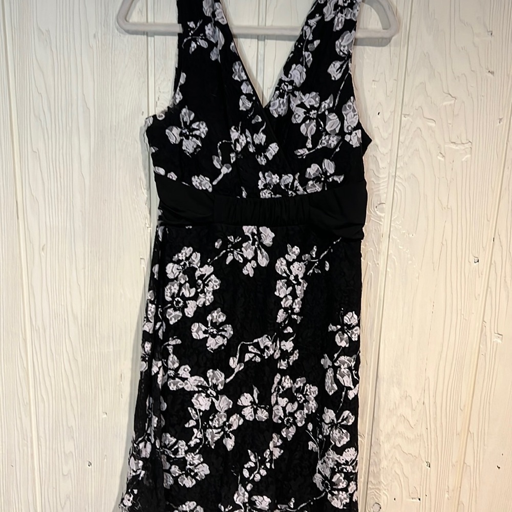 Joei & I Lace Lined Dress Large Sleeveless Knee Length